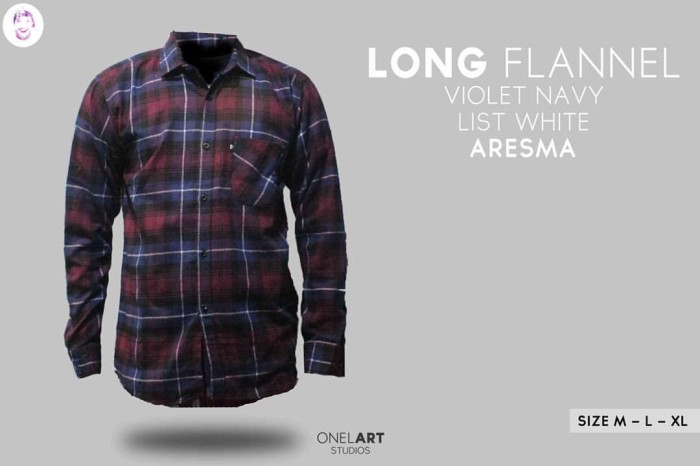 Jual kemeja flannel flanel branded premium - bangonel