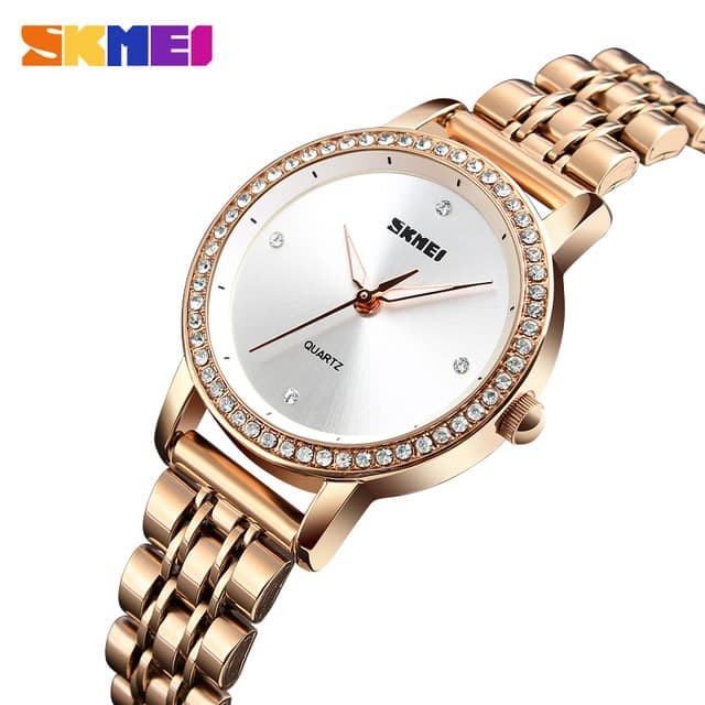 ... Jam Tangan Wanita Original Strap Rantai Skmei 1311 Anti Air Rose Gold - Blanja.com