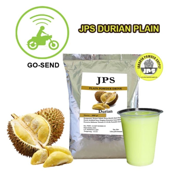 Bubuk Minuman Durian Plain Powder JPS Tanpa Gula