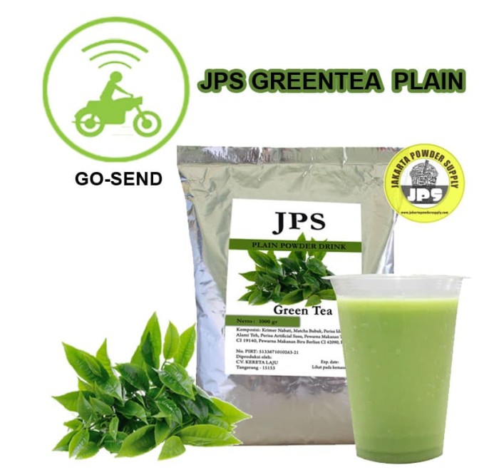 Bubuk Minuman Tanpa Gula/Plain Rasa Green Tea 1Kg
