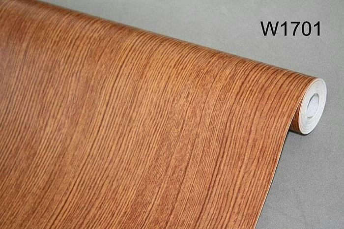 jual wallpaper sticker dinding motif kayu polos coklat - kota bekasi
