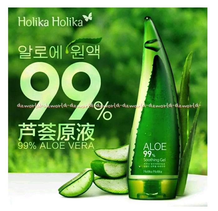 Holika 250 ml Gel lidah buaya yang mengandung vitamin C banyak manfaat