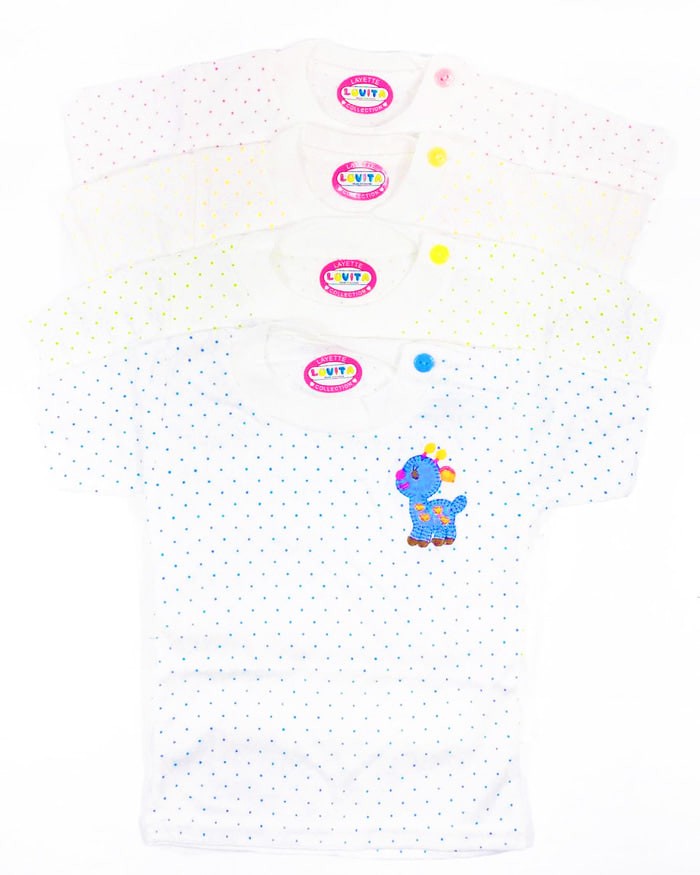Pakaian Anak Bayi Newborn Luvita Baju Pendek Motif Kuda Poni (4Pcs)