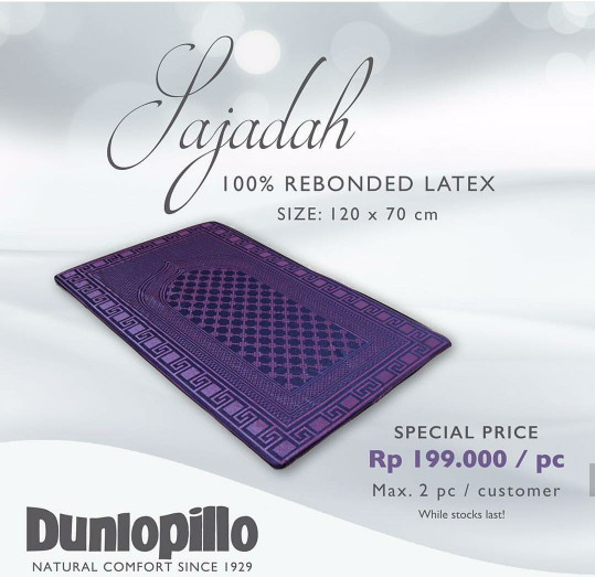 DUNLOPILLO PRAYING PAD SAJADAH FOAM8. Dunlopillo Sajadah · Dunlopillo Sajadah