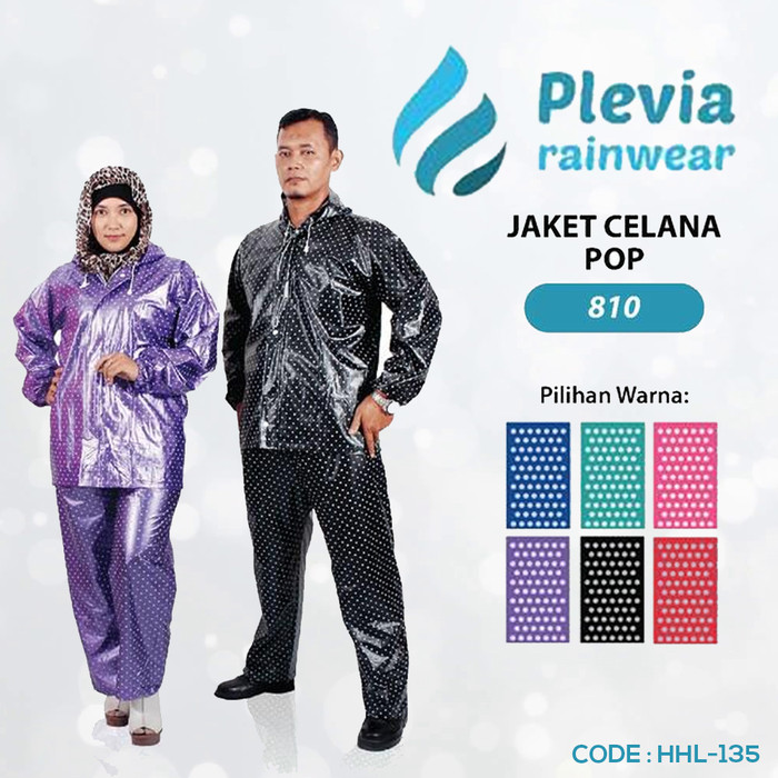 Jual JAS HUJAN JAKET CELANA POLKADOT - PLEVIA 810 STELAN