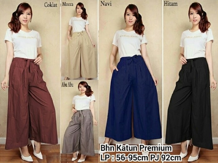 Sanrina kulot rok-celana kulot bahan katun-jumbo kulot-import-sale-