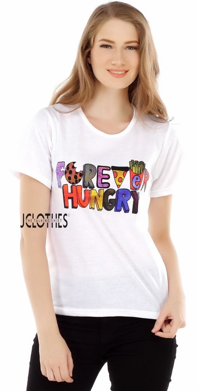 ⛔TERMURAH TUMBLR TEE / T-SHIRT / KAOS "FOREVER HUNGRY"