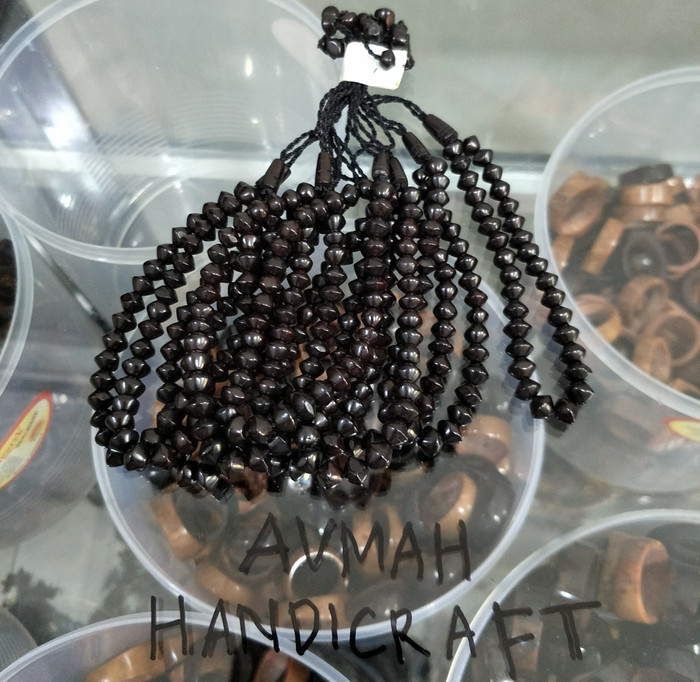 grosir gelang tasbih kokka kaukah wajik 33 hitam