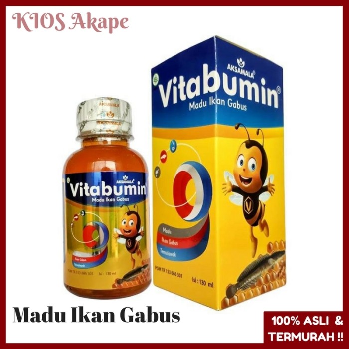 Madu Anak Vitabumin Ekstrak Ikan Gabus 130 ml Herbal Original Termurah