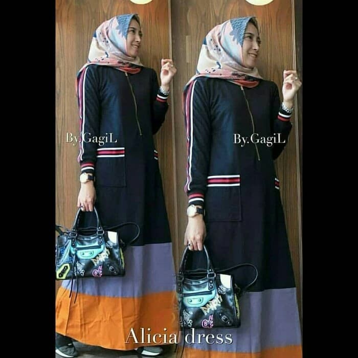 dress alicia / kondangan / jual baju murah grosir gamis 1