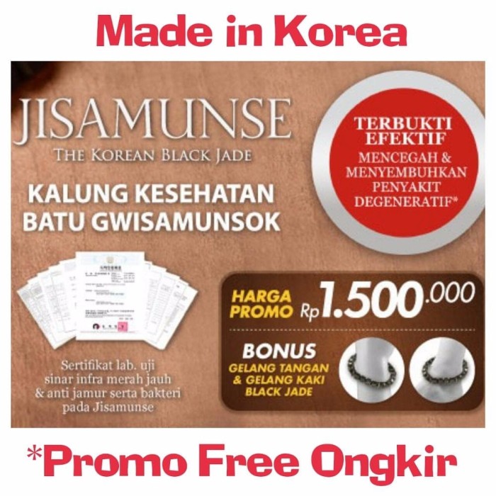 termurah JISAMUNSE Kalung Kesehatan JM Medical Made in Korea Batu Gwi