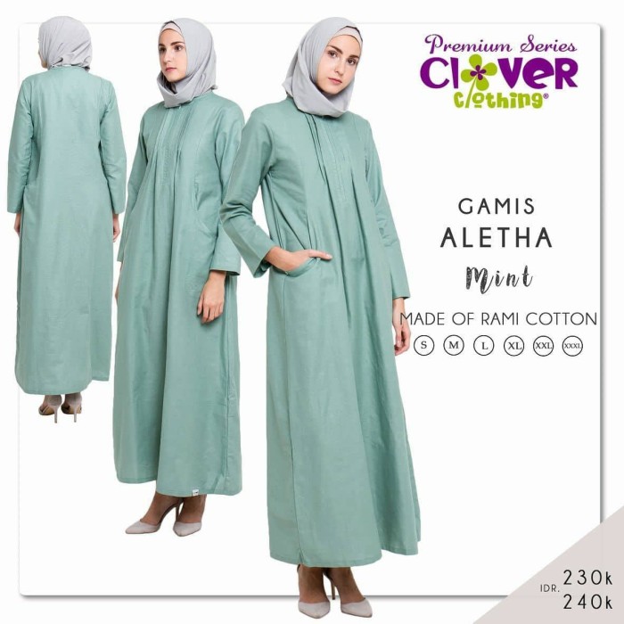 Baju Muslim Gamis Syari Busui Wanita Katun Polos SIZE 2XL-3XL 1