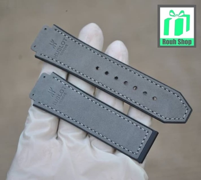 Strap Hublot 44-45mm Leather strap Limited edition Tali Jam Tangan - Cokelat Muda