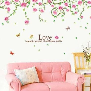 wall sticker/wall stiker trans 60x90-AY9150a-vines flower