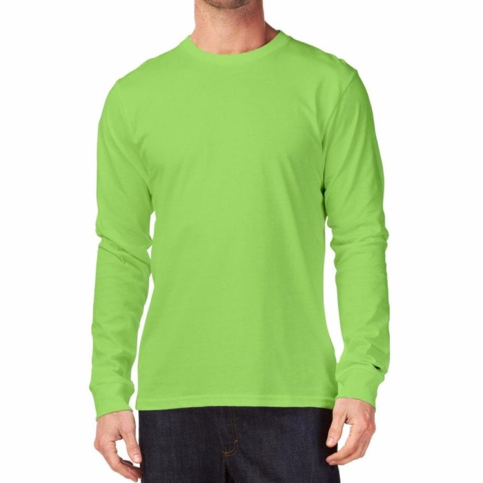 promo KaosYES Kaos Polos T Shirt O NECK LENGAN PANJANG pria