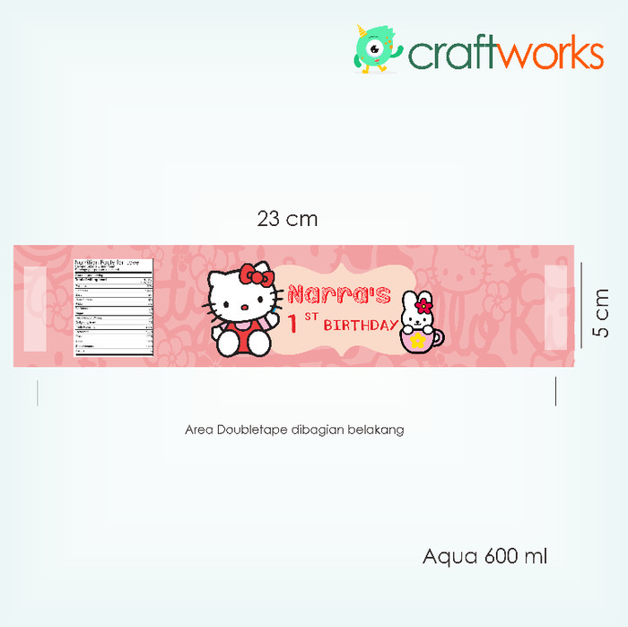 Jual Label Aqua 330ml 600 Ml Customized Dki Jakarta Oja