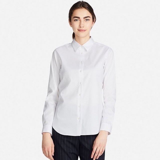 ... Jual kemeja Putih Polos panjang wanita Putih L assarlstore Tokopedia