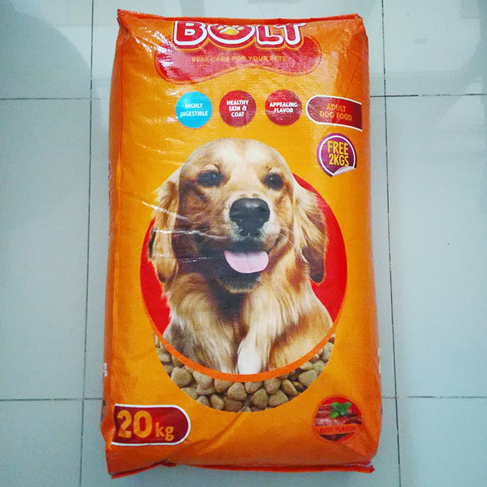 Jual Makanan anjing murah BOLT DOG FOOD 20 kg sekelas canin KHUSUS