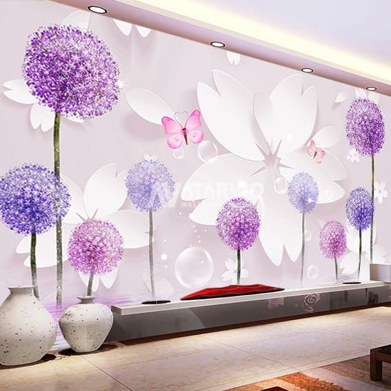 Jual Wallpaper dinding custom murah Wallpaper Jakarta Floral 1