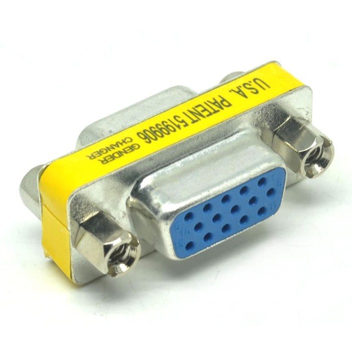 VGA gender changer female adapter connector sambungan mini 15 pin
