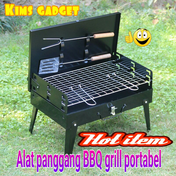 Dijual Panggangan Arang Bbq Grill Susis Bakar Portabel Griller Home Dapur Panggangan Arang Bbq Grill Susis Bakar Portabel Griller Praktis Lipat