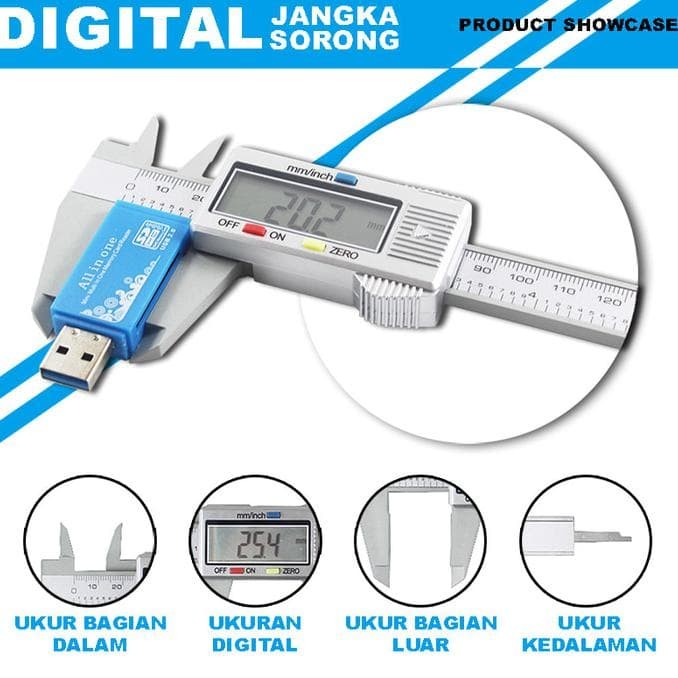Eelic Jas-D150Mm Jangka Sorong Digital Teknologi Terkemuka