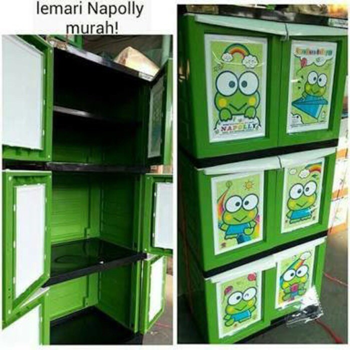 Jual lemari  plastik  napolly  keropi 6 pintu  bcbc 163 