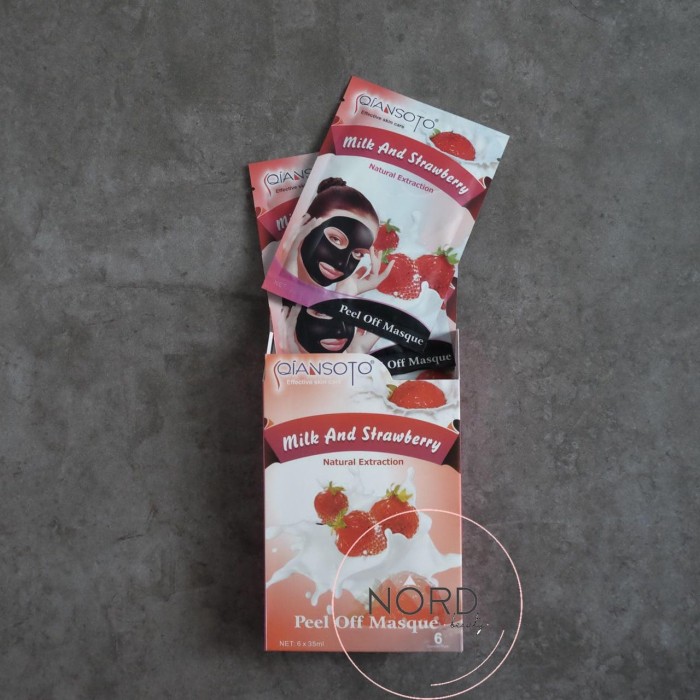 Masker Qiansoto Milk and Strawberry