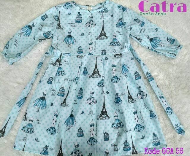 gamis anak bagus 1-2 thn uk XS baju muslim anak lucu bahan katun catra