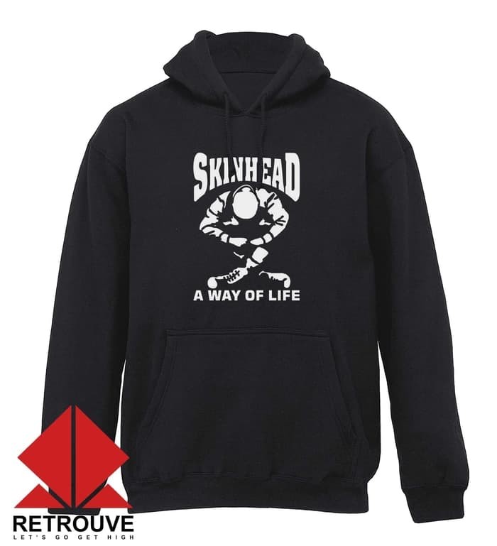 SKINHEAD SITTING HOODY SWEATSHIRT BLACK