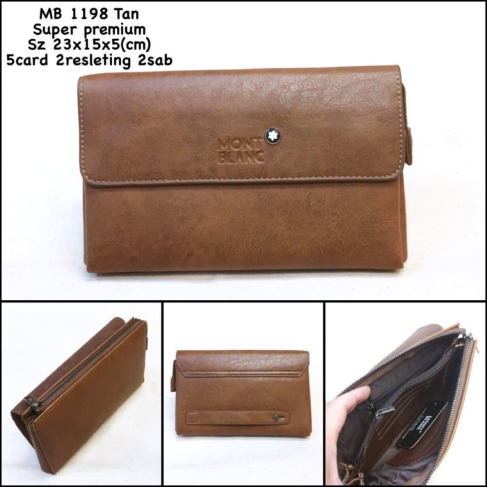Jual Clutch Pria Montblanc 1198 Tan Super Dompet Tas Clutch Pria Montblanc 1198 Tan Super Dompet Tas Handbag