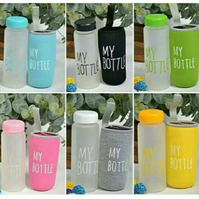 MY BOTTLE DOFF Bpa Free 500ml Free Pouch - Biru Muda