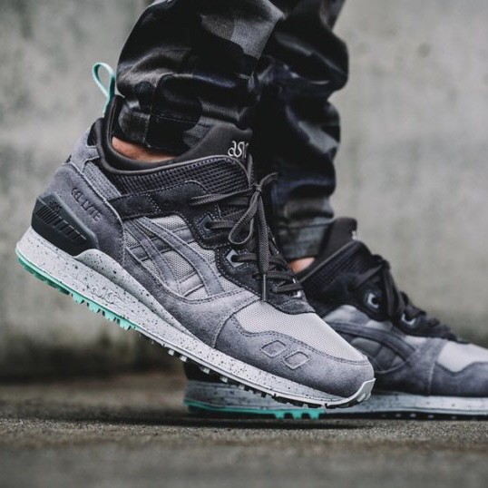 asics gel lyte iii black grey mint