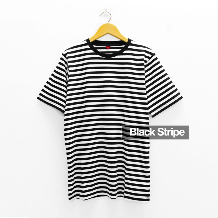 jual kaos polos stripe classic black untuk cewek cowok 100 jual kaos polos stripe classic black untuk cewek cowok 100