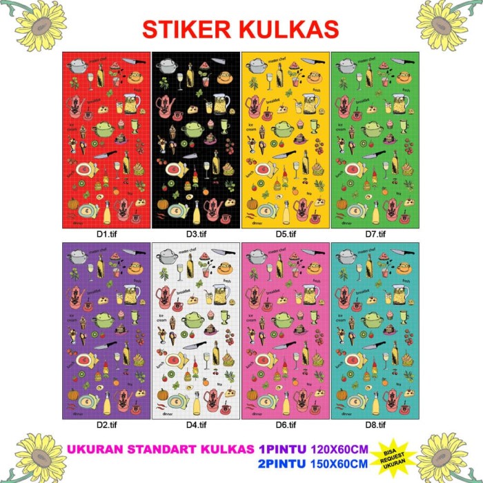 Jual Stiker Kulkas 1 Pintu Ukuran 60x120 Cm Peralatan Dapur Zain Stiker Kulkas 1 Pintu Ukuran 60x120 Cm Peralatan Dapur