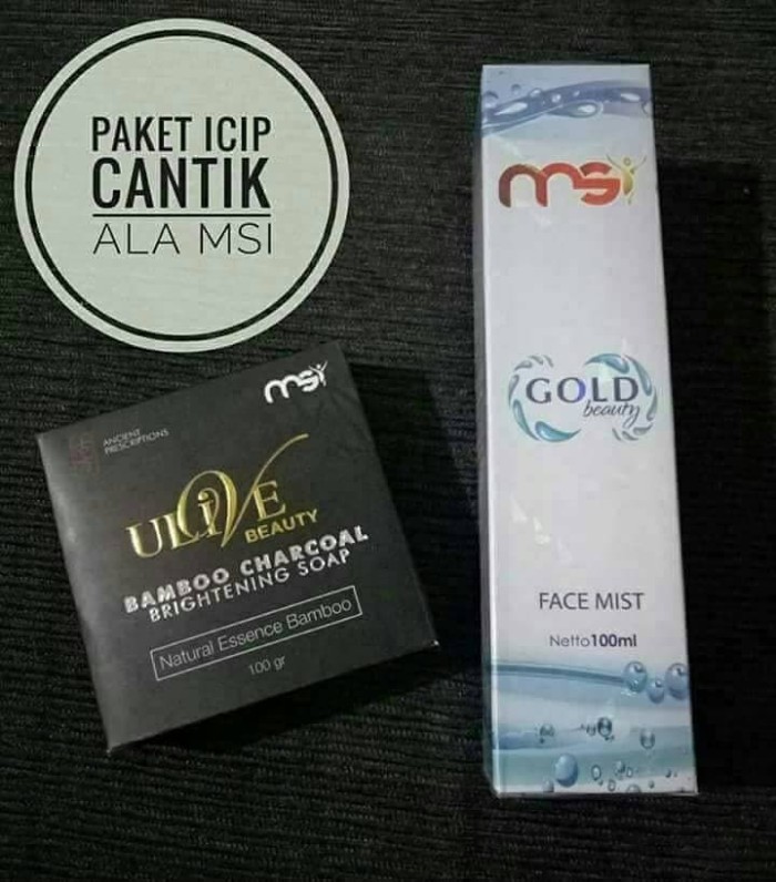 face mist dan sabun bamboo charcoal brightening soap by MSI