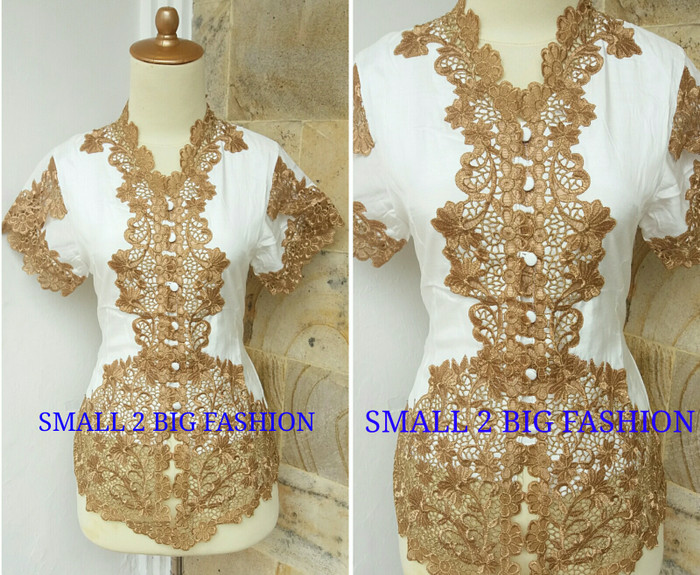 kebaya putih pendek / kebaya seragam / kebaya wisuda modern / blus