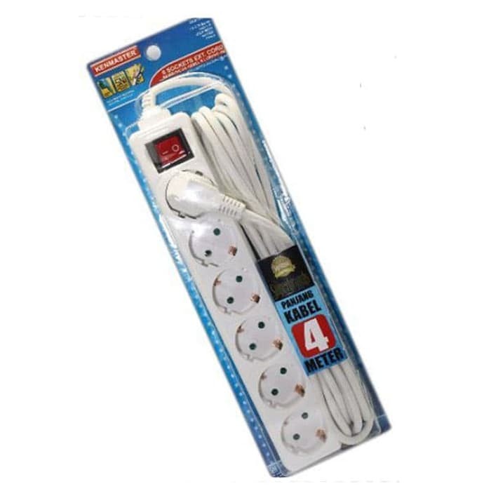 Foto Produk Kenmaster F1 Stop Kontak 6 Lubang 4 Meter colokan listrik dari Dbestcompushop