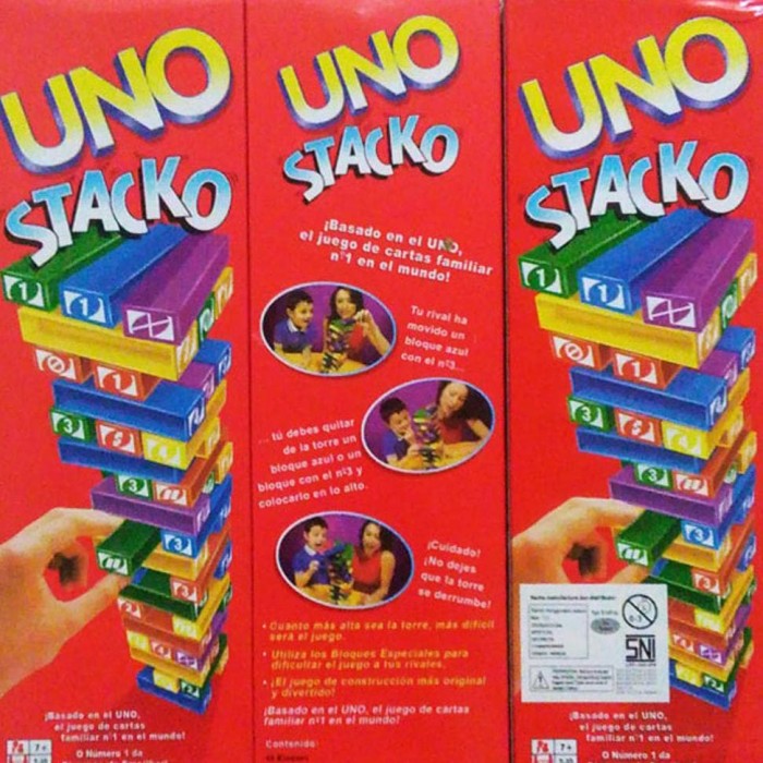 UNO Stacko Block Original Blok Family game edukasi Mainan Anak