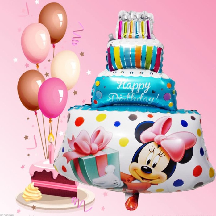 Jual Balon Minnie Mouse Balon Happy Birthday Balon Cake Mickey