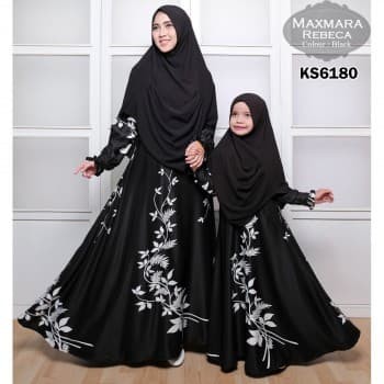 gamis couple ibu anak / baju gamis ibu dan anak / baju gamis seragam 1