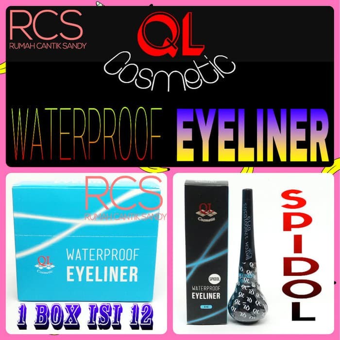 QL COSMETIC ~ SPIDOL PREMIUM ~ EYELINER WATERPROOF~ TAHAN AIR~ORIGINAL
