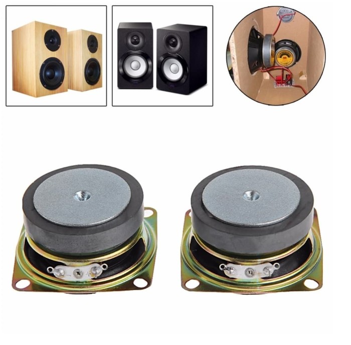 2pcs 1.5 inch 4Ohm 4 3W Full Range Audio Speaker Stereo Woofer Loudspeaker PU 2pcs 1.5 inch 4Ohm 4 3W Full Range Audio Speaker Stereo Woofer Loudspeaker PU