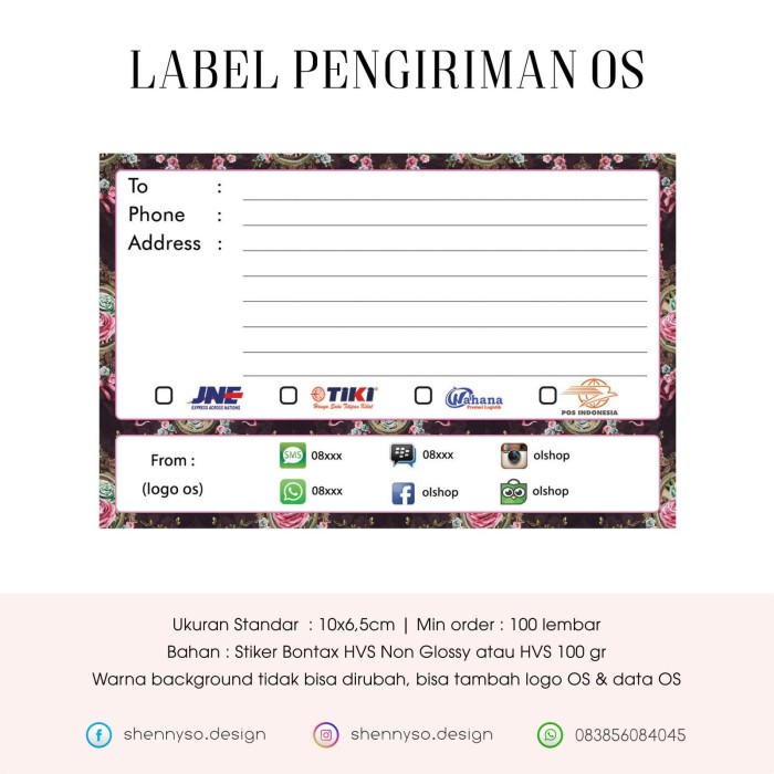 35+ Trend Terbaru Contoh Stiker Pengiriman Barang Kamos