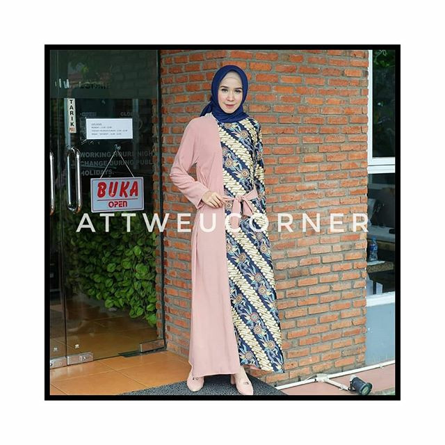 Labelledesign Elsa Plain Maxy - MistyGrey ... Source · Dress batikku / dress muslim