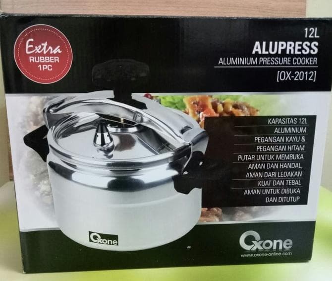 Oxone Panci Presto Aluminium Pressure Cooker 12 Liter Ox 2012