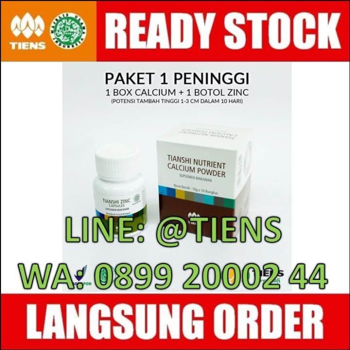 PROMO ! Paket Peninggi Badan Tiens 10 Hari, Kalsium Zinc Tiens Tianshi