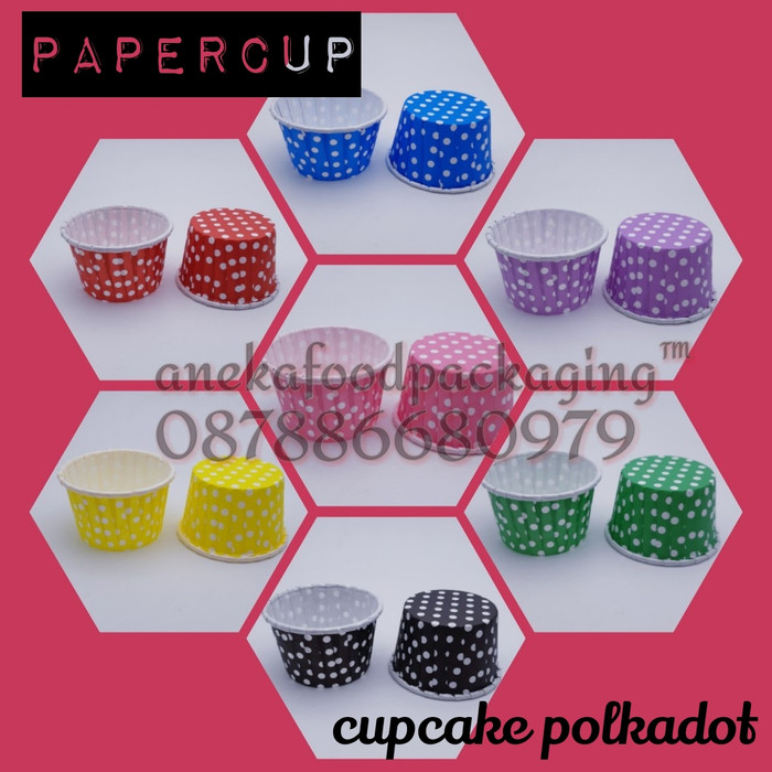 Jual Paper cup cupcake/cake cases ukuran M polkadot - Jakarta Barat ...