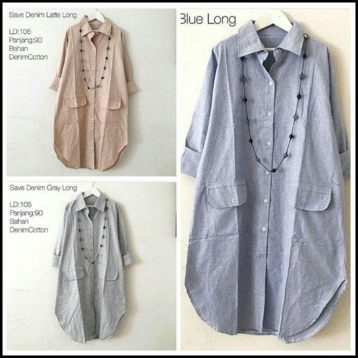 BAJU ATASAN WANITA TUNIK BAJU MUSLIM BLUS MUSLIM SAVE DENIM