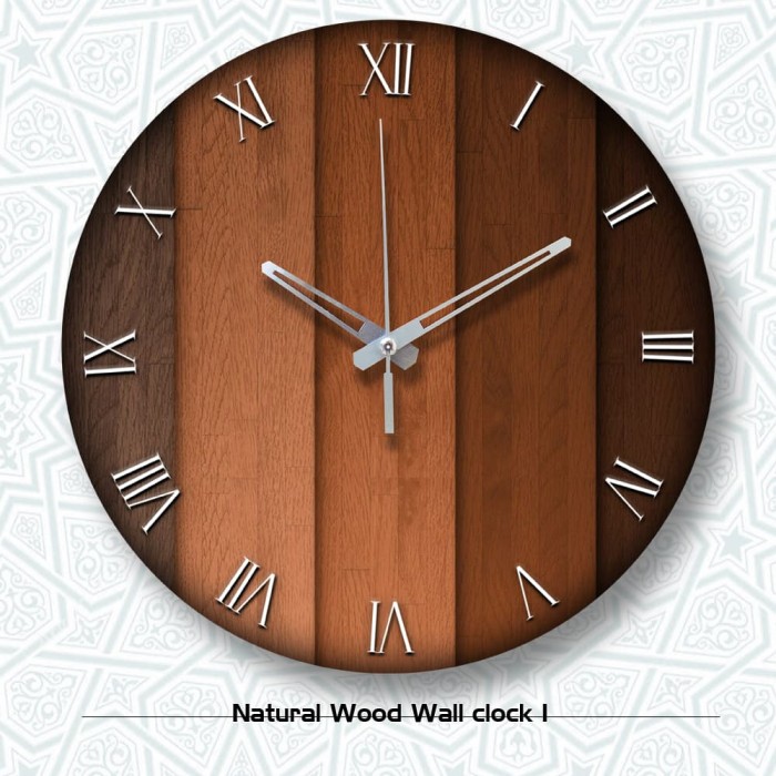 Jual Jam Dinding Kayu Unik Artistik Natural Wood 1